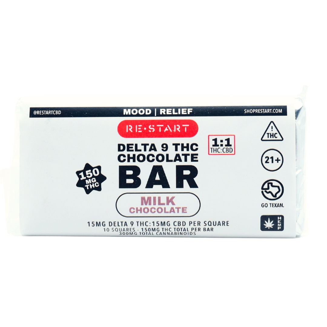Delta 9 THC CBD 300MG Chocolate Bar (1:1) / Milk